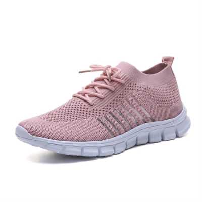 Women Sneaker Round Head Mesh Women Flat Shoes Breathable Trainer Walking Platform Buttom Casual Sneaker  Lace Up Tenis Feminino