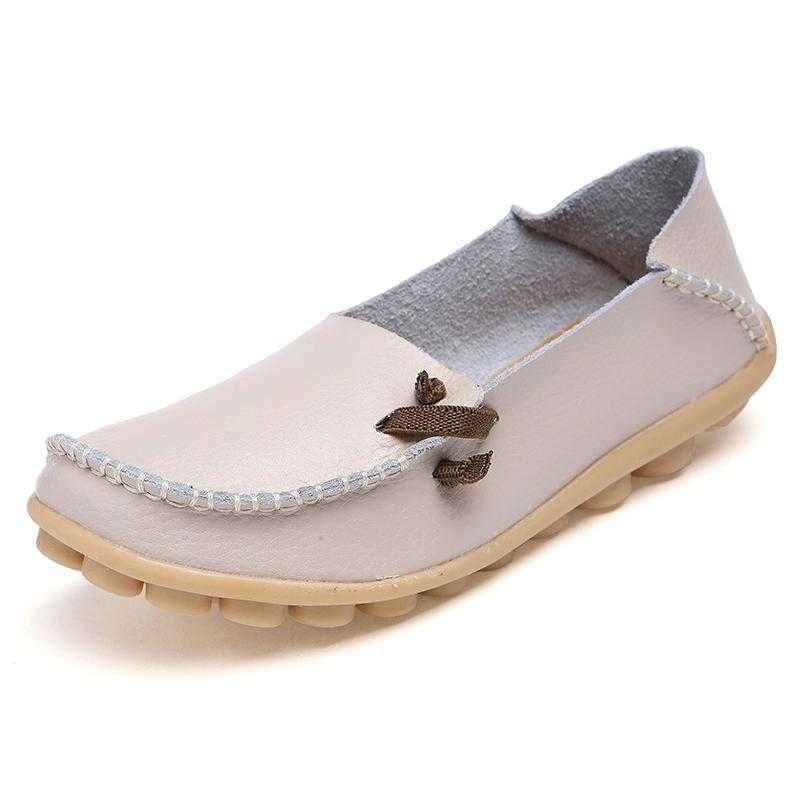 Women Flats Shoes Soft Genuine Leather Shoes For Women Casual Loafers Mother Moccasins Slip on Female Shoes Chaussure Femme