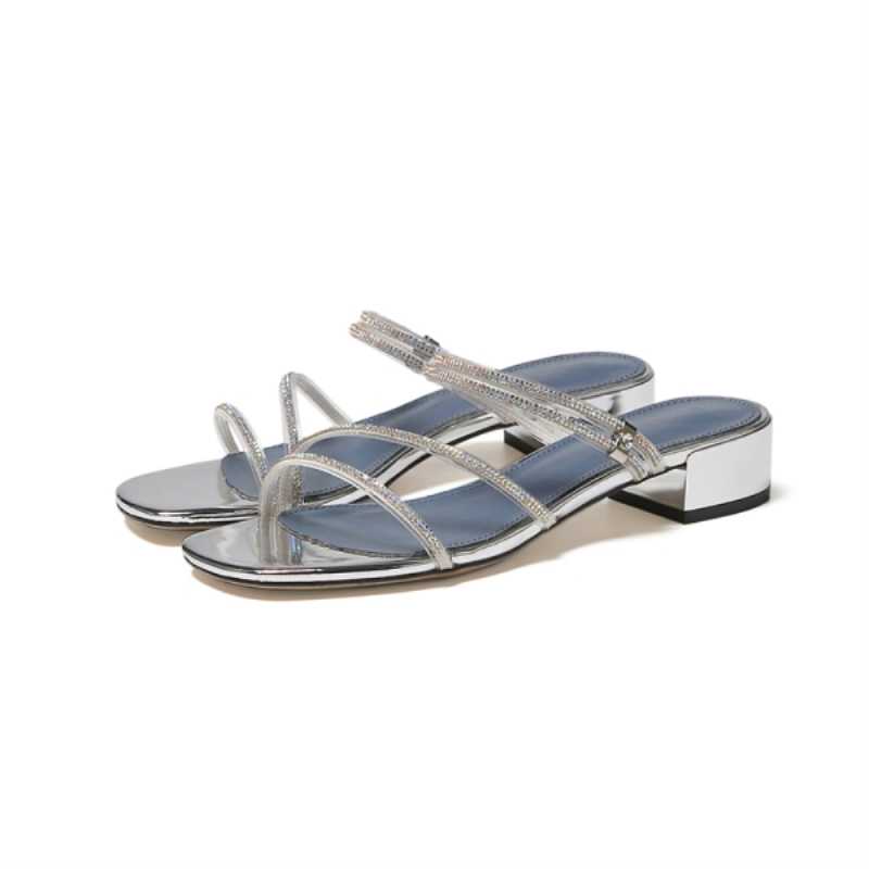 Summer High Heels Sandals Teenslippers Women 2021 New Simple Ladies Shoes With Open Toe Sandalias Mujer Hot