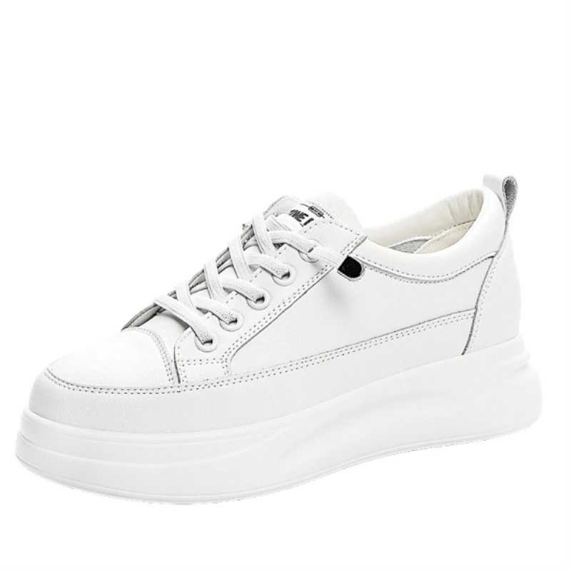 Fashion White Breathable Net Sneakers Women Low Heel Flat Platform Ladies Lace Up Fashion White Shoes Zapatos De Mujer Zapatos