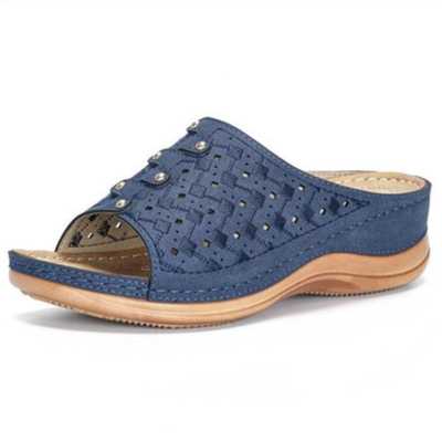 Women Wedges Woman Open Toe Women's Casual Platform Sewing Female Fashion Footwear Ladies Beach Shoes Plus Size 35 44