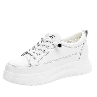 Fashion White Breathable Net Sneakers Women Low Heel Flat Platform Ladies Lace Up Fashion White Shoes Zapatos De Mujer Zapatos